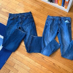 2 pairs of boys jeans 29x32, 30x32